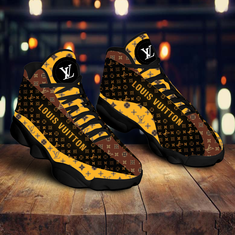 Louis Vuitton Supreme Black Gold Pattern Air Jordan 13 Sneaker Shoes - It's  RobinLoriNOW!